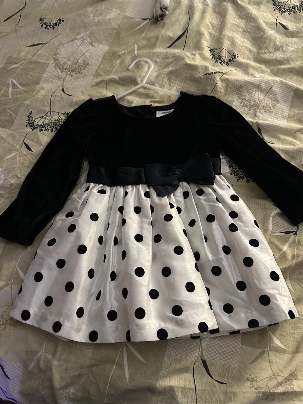 Crown & Ivy Black and White Polka Dot Party Dress